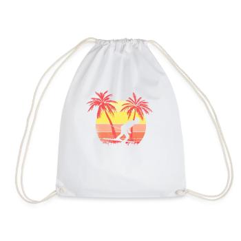 Cross Country Skiing Summer Sunset 80s Palm Palm - Turnbeutel - Weiß - Vorne