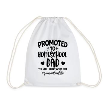 HomeSchool Dad Funny Father Home School - Drawstring Bag - white - Front