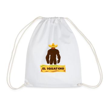 Bigfoot El Squatcho - Drawstring Bag - white - Front