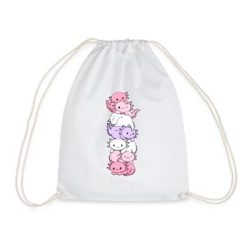 Pomossexual Flag Axolotl Pile Kawaii - Sac de sport léger - blanc - Devant