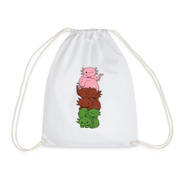 Gynesexual Flag Axolotl Bunch Kawaii - Sac de sport léger - blanc - Devant