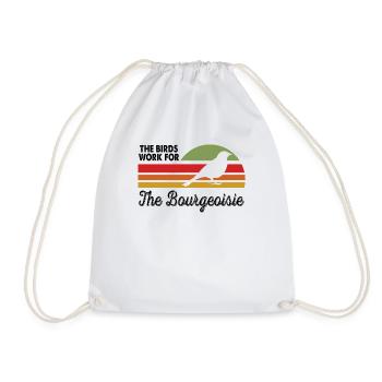 Conspiracy Theory Birds Work For The Bourgeoisie - Drawstring Bag - white - Front