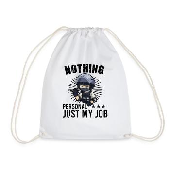 Police Cop Officer Police Office - Drawstring Bag - white - Front