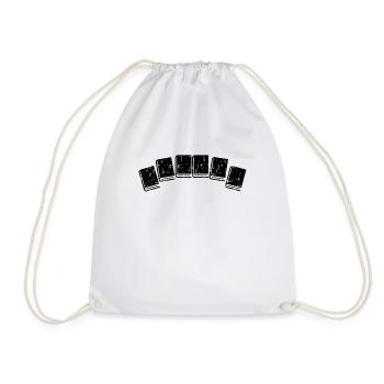 Read book books - Drawstring Bag - white - Front