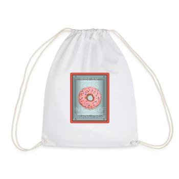 Cravings for donut - Drawstring Bag - white - Front