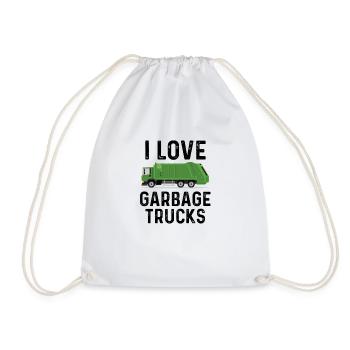 Garbage Garbage Truck Garbage Man Saying Truck Profession Garbage Truck - Drawstring Bag - white - Front