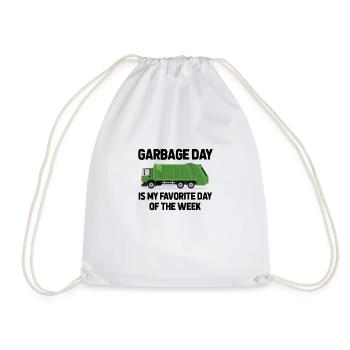Müllmann garbage truck - Drawstring Bag - white - Front