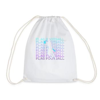 Flag Football Retro Geschenk - Turnbeutel - Weiß - Vorne