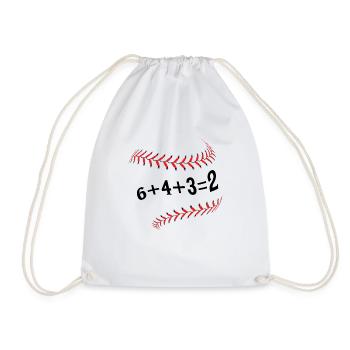 Humorous Baseball Player Softball Gameday - Drawstring Bag - white - Front