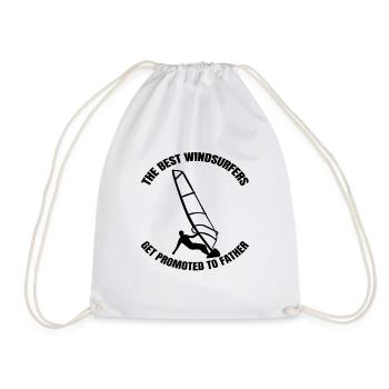 Windsurfer Vater Windsurfing Kitesurfer Dad Surfen - Turnbeutel - Weiß - Vorne