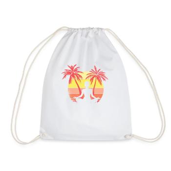 Yoga zen Summer Sunset de los años 80 - Sac de sport léger - blanc - Devant
