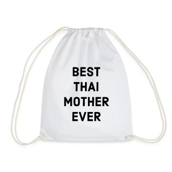 Best Thai Mother - Drawstring Bag - white - Front