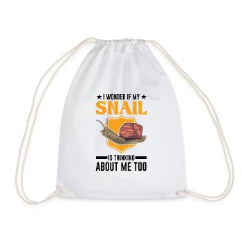 Snail Gift Vineyard Snail - Drawstring Bag - white - Front