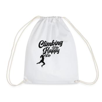 Climbing Climbing Climbers Bouldering Mountaineers - Drawstring Bag - white - Front
