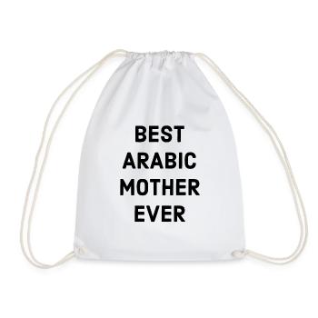 Arabic Saying Mother - Drawstring Bag - white - Front