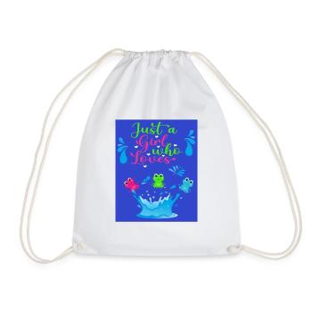 Juste une fille qui aime les grenouilles - Sac de sport léger - blanc - Devant