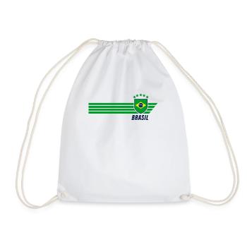 Brésil Maillot de fan de football brésilien Seleção - Sac de sport léger - blanc - Devant