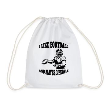 Footballfan American Football Footballtrainer - Turnbeutel - Weiß - Vorne