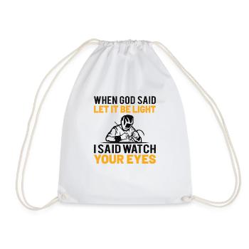 Welder Funny Funny Welding Gift - Drawstring Bag - white - Front