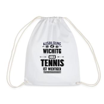 Lustiges Sprüche Design Humorvoll Tennis Sport - Turnbeutel - Weiß - Vorne