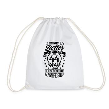 When things get better with age - Drawstring Bag - white - Front