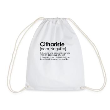 cithariste cithare humour definition - Sac de sport léger - blanc - Devant