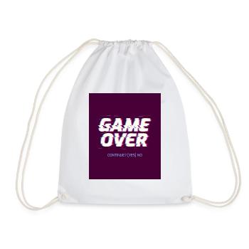 Game Over - Gaming - Turnbeutel - Weiß - Vorne
