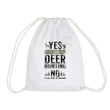 Buck Deer Hunting Hunter Vintage - Turnbeutel - Weiß - Vorne