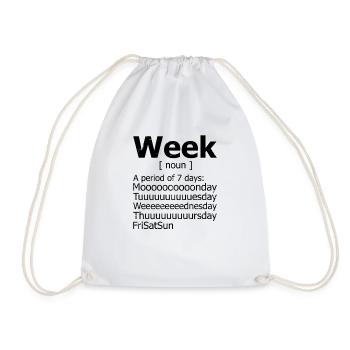 Humorous De-stressed Loosen Decompress Sayings - Drawstring Bag - white - Front