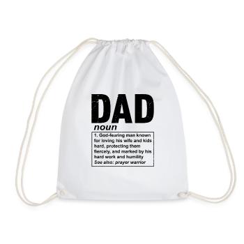 Novelty Christianism Christianity Religious Daddy - Drawstring Bag - white - Front