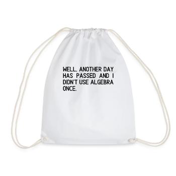 Humorous Math Mathematics Polynomial Computing - Drawstring Bag - white - Front