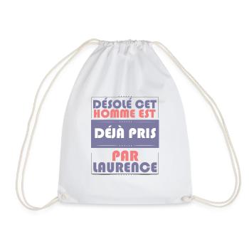 Cadeau femme Homme déja pris par laurence - Sac de sport léger - blanc - Devant
