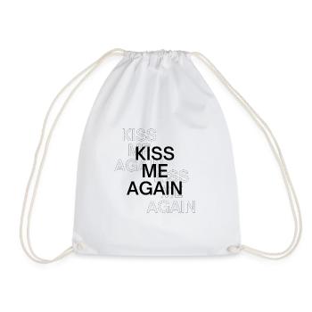 Kiss Me Again - Drawstring Bag - white - Front