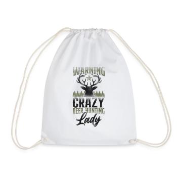 Buck Deer Hunting Hunter Girl - Turnbeutel - Weiß - Vorne