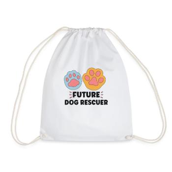 DOG RESCUE ANIMAL RIGHTS RESCUE DOG ADOPTION - Turnbeutel - Weiß - Vorne