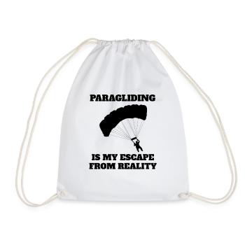 Paragleiter Gleitschirmfliegen Paragliding - Turnbeutel - Weiß - Vorne