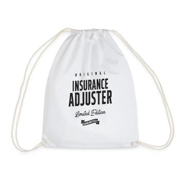 Insurance Adjuster Job Occupation Birthday Worker - Drawstring Bag - white - Front