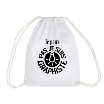 Tshirt femme Je peux pas je suis Graphiste - Sac de sport léger - blanc - Devant