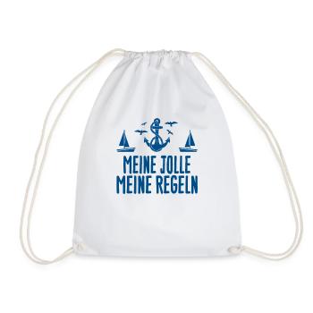Meine Jolle Meine Regeln | Segler | Segel T-Shirt - Turnbeutel - Weiß - Vorne