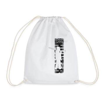 Buck Deer Hunting Hunter Vintage - Drawstring Bag - white - Front