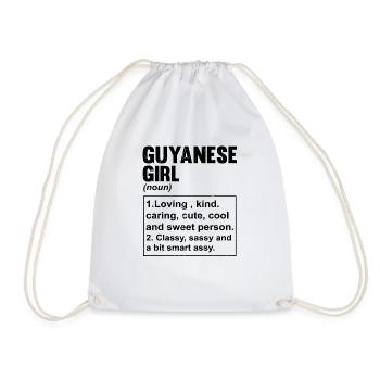 Humour Guyanese Girl British Nationalism Jeu de mots - Sac de sport léger - blanc - Devant