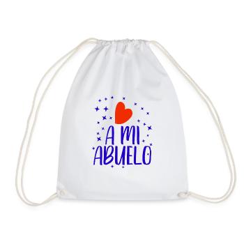 J’aime mon cadeau de grand-père Quiero a mi abuelo - Sac de sport léger - blanc - Devant