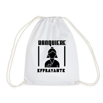 Tshirt femme Banquiere effrayante - Sac de sport léger - blanc - Devant