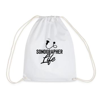 Hilarious Sonographer Imaging Practitioner - Drawstring Bag - white - Front