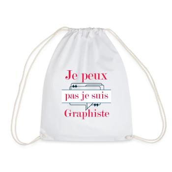 Tshirt femme Je peux pas je suis graphiste - Sac de sport léger - blanc - Devant