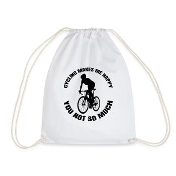 Mountain Bike Bike Cycling Cycling Tour Cycling - Drawstring Bag - white - Front