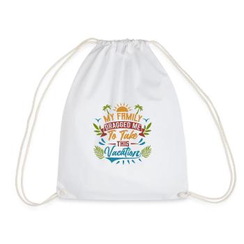 Ma famille m’a traîné pour prendre ces vacances - Plage - Sac de sport léger - blanc - Devant
