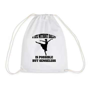 Ballet Dancer Gift Dance Ballerina Dance Class - Drawstring Bag - white - Front