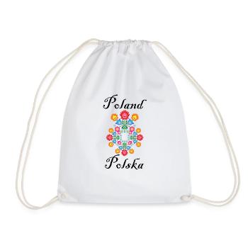 Nouveauté Pologne Polska Fleurs russes Fleurs - Sac de sport léger - blanc - Devant