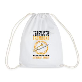 Trombone Cadeau Trombone Joueur Tromboniste - Sac de sport léger - blanc - Devant